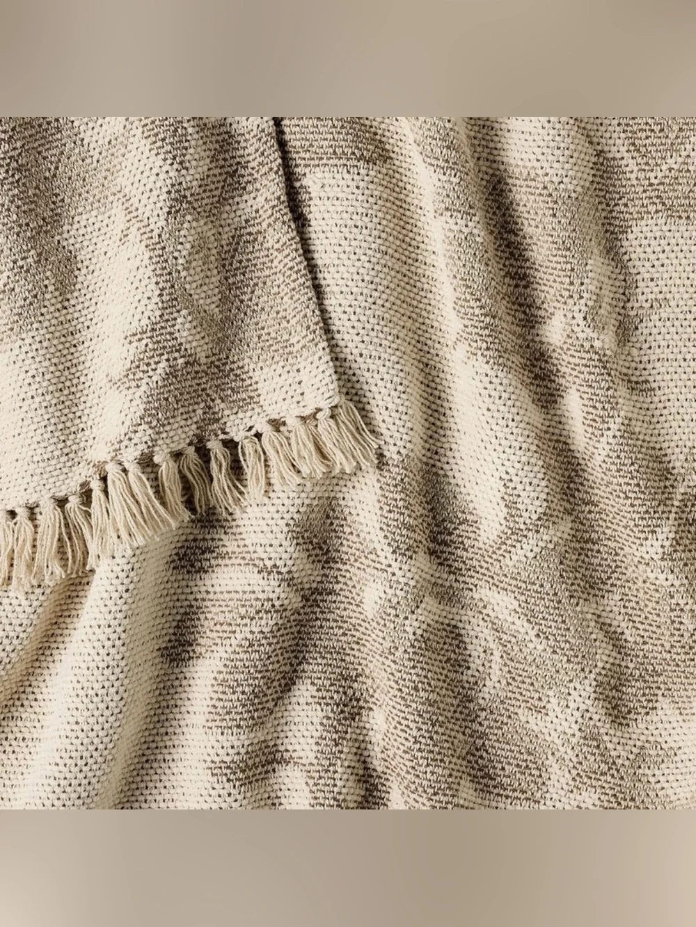 Woven Floral and Leaves Pattern Throw with Fringe - Threshold with Studio McGee
